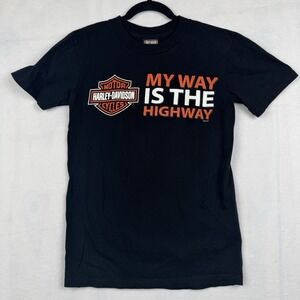 HARLEY DAVIDSON Black‎ T-SHIRT My Way Is The Highway St Augustine Florida S
